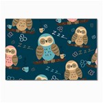 Seamless Pattern Owls Dreaming Postcard 4 x 6  (Pkg of 10)