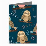 Seamless Pattern Owls Dreaming Greeting Cards (Pkg of 8)