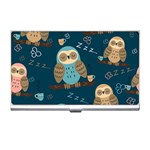 Seamless Pattern Owls Dreaming Business Card Holder
