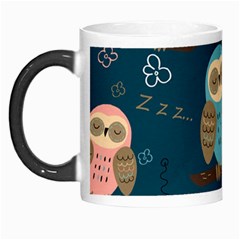 Seamless Pattern Owls Dreaming Morph Mug from ArtsNow.com Left