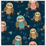 Seamless Pattern Owls Dreaming Canvas 16  x 16 