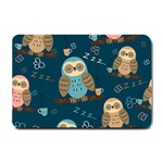 Seamless Pattern Owls Dreaming Small Doormat
