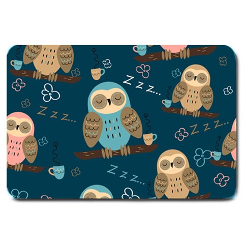 Seamless Pattern Owls Dreaming Large Doormat from ArtsNow.com 30 x20  Door Mat