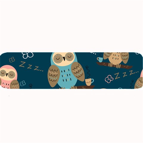 Seamless Pattern Owls Dreaming Large Bar Mat from ArtsNow.com 32 x8.5  Bar Mat