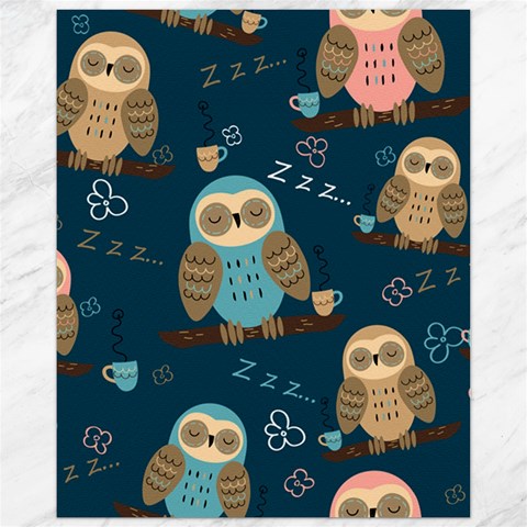 Seamless Pattern Owls Dreaming Canvas 11  x 14  from ArtsNow.com 10.95 x13.48  Canvas - 1