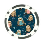 Seamless Pattern Owls Dreaming Poker Chip Card Guard