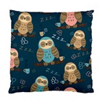 Seamless Pattern Owls Dreaming Standard Cushion Case (One Side)
