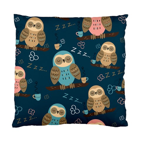 Seamless Pattern Owls Dreaming Standard Cushion Case (Two Sides) from ArtsNow.com Front