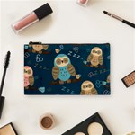Seamless Pattern Owls Dreaming Cosmetic Bag (Small)