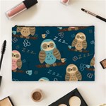 Seamless Pattern Owls Dreaming Cosmetic Bag (Large)