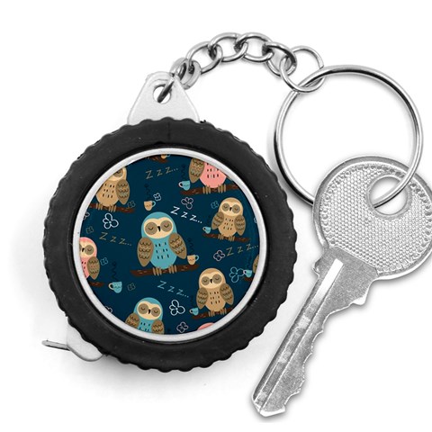 Seamless Pattern Owls Dreaming Measuring Tape from ArtsNow.com Front
