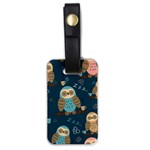 Seamless Pattern Owls Dreaming Luggage Tag (one side)