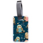 Seamless Pattern Owls Dreaming Luggage Tag (two sides)