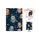 Seamless Pattern Owls Dreaming Playing Cards Single Design (Mini)
