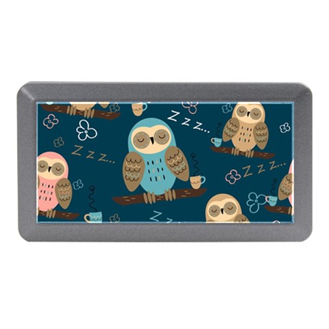 Seamless Pattern Owls Dreaming Memory Card Reader (Mini) from ArtsNow.com Front
