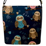 Seamless Pattern Owls Dreaming Flap Closure Messenger Bag (S)