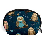 Seamless Pattern Owls Dreaming Accessory Pouch (Large)
