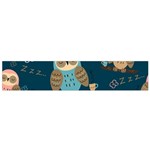 Seamless Pattern Owls Dreaming Small Premium Plush Fleece Scarf