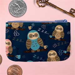 Seamless Pattern Owls Dreaming Large Coin Purse from ArtsNow.com Back