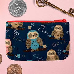 Seamless Pattern Owls Dreaming Large Coin Purse from ArtsNow.com Back