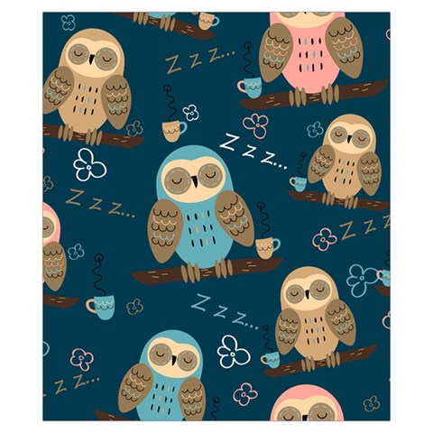 Seamless Pattern Owls Dreaming Drawstring Pouch (XS) from ArtsNow.com Front