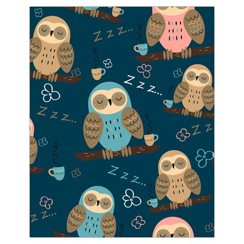 Seamless Pattern Owls Dreaming Drawstring Pouch (XL) from ArtsNow.com Front