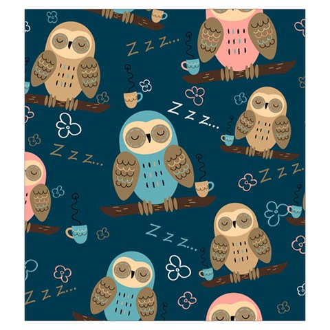 Seamless Pattern Owls Dreaming Drawstring Pouch (2XL) from ArtsNow.com Back