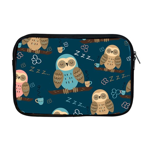 Seamless Pattern Owls Dreaming Apple MacBook Pro 17  Zipper Case from ArtsNow.com Front