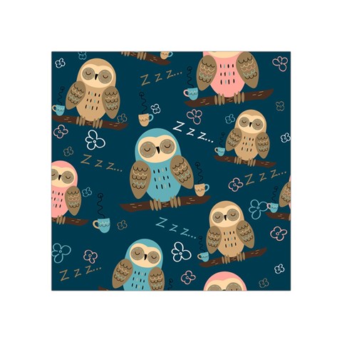 Seamless Pattern Owls Dreaming Square Tapestry (Small) from ArtsNow.com Front
