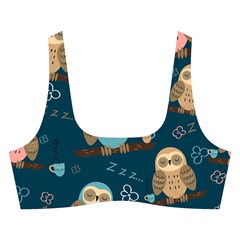 Seamless Pattern Owls Dreaming Cross Back Hipster Bikini Set from ArtsNow.com Front