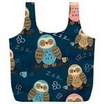 Seamless Pattern Owls Dreaming Full Print Recycle Bag (XXXL)