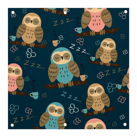 Seamless Pattern Owls Dreaming Banner and Sign 3  x 3  from ArtsNow.com Front