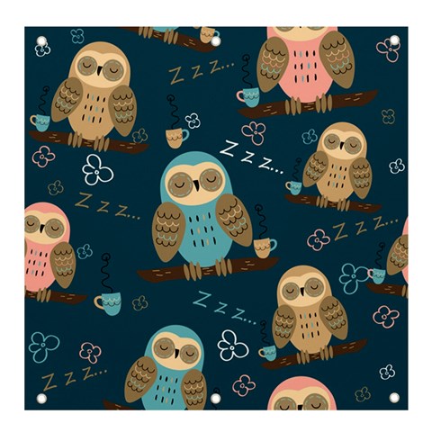 Seamless Pattern Owls Dreaming Banner and Sign 4  x 4  from ArtsNow.com Front