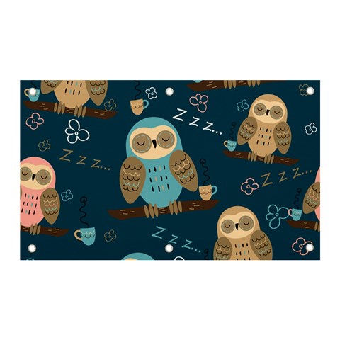 Seamless Pattern Owls Dreaming Banner and Sign 5  x 3  from ArtsNow.com Front