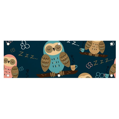 Seamless Pattern Owls Dreaming Banner and Sign 6  x 2  from ArtsNow.com Front