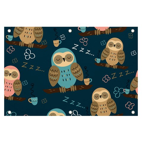Seamless Pattern Owls Dreaming Banner and Sign 6  x 4  from ArtsNow.com Front