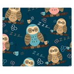 Seamless Pattern Owls Dreaming Premium Plush Fleece Blanket (Small)