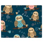Seamless Pattern Owls Dreaming Premium Plush Fleece Blanket (Medium)