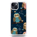 Seamless Pattern Owls Dreaming iPhone 14 TPU UV Print Case