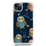 Seamless Pattern Owls Dreaming iPhone 14 Plus TPU UV Print Case