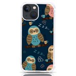 Seamless Pattern Owls Dreaming iPhone 13 mini TPU UV Print Case