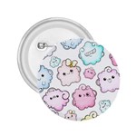 Cute Doodle Cartoon Seamless Pattern 2.25  Buttons