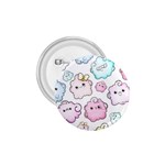 Cute Doodle Cartoon Seamless Pattern 1.75  Buttons