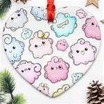Cute Doodle Cartoon Seamless Pattern Ornament (Heart)