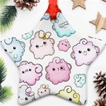 Cute Doodle Cartoon Seamless Pattern Ornament (Star)