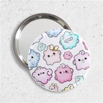Cute Doodle Cartoon Seamless Pattern 2.25  Handbag Mirrors