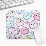 Cute Doodle Cartoon Seamless Pattern Large Mousepad