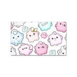 Cute Doodle Cartoon Seamless Pattern Sticker Rectangular (10 pack)