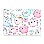 Cute Doodle Cartoon Seamless Pattern Sticker A4 (100 pack)