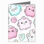 Cute Doodle Cartoon Seamless Pattern Greeting Cards (Pkg of 8)
